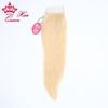 Picture of Queen Hair Lace Closure Brazilian Hair Straight Human Virgin Hair 8"-18" Top Closure Free Part Bleached Knots DHL Free Shipping
