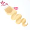 Photo de Queen Hair Products 8"-18" Body Wave Brazilian Virgin Human Hair Lace Closure Color #613 Blone Hair DHL Free Shipping