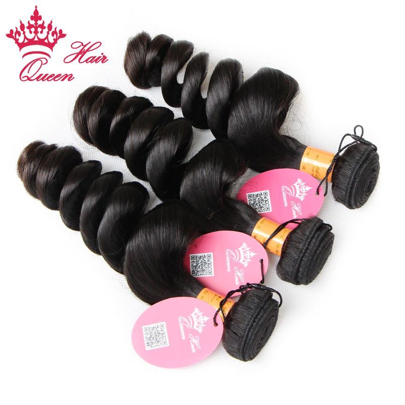 Photo de Queen Hair Products Raw Indian Hair Loose Wave Human Hair Bundle Deals 3 Bundles Natural Color Hair Weave Free Shipping