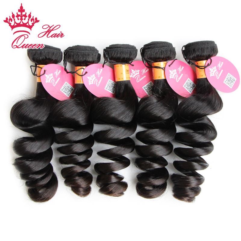 Picture of Queen Hair Products Raw Indian Hair Loose Wave Human Hair Bundle Deals 3 Bundles Natural Color Hair Weave Free Shipping