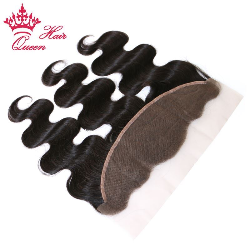 Photo de Queen Hair Products Body Wave Transparent Lace Frontal Closure 13x4 Brazilian Virgin Hair Natural Color 100% Human Hair