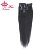 Photo de Queen Hair Brazilian Virgin Hair Straight Clip In Hair Extensions,7Pcs/set,18-22 Inch in Stock,Natural Color 1B DHL Free