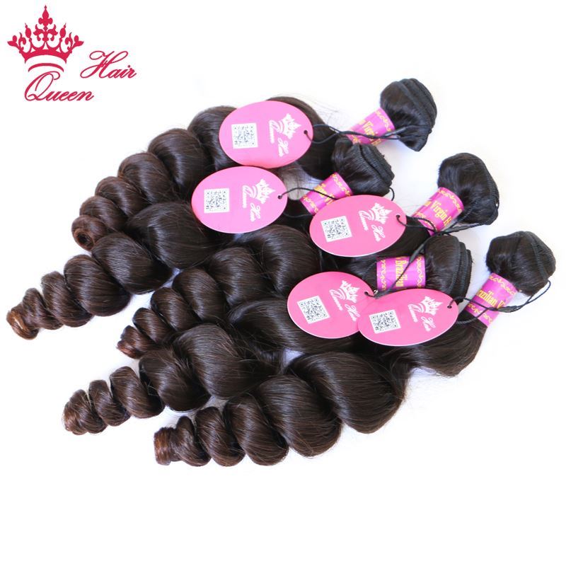 Photo de Queen Hair Products Brazilian Loose Wave Virgin Human Hair 3pcs Natural Color 100% Unprocessed Human Hair Weaving Free Shipping