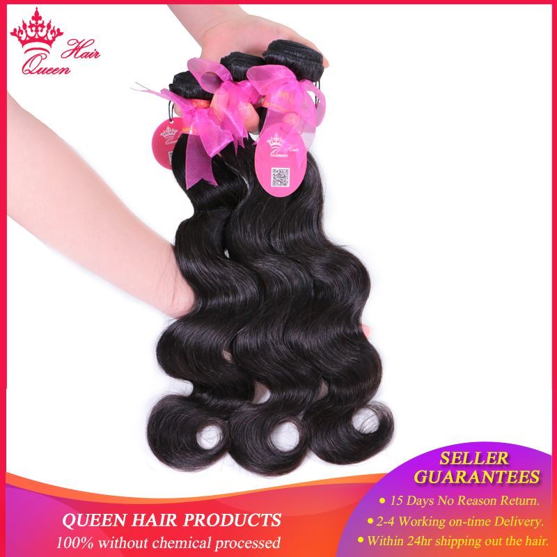 Picture of Queen Hair Brazilian Hair Weave Bundles Body Wave Hair Weft 1/3/4PC Bundles Deal 100% Human Hair Extensions Virgin Free Shipping