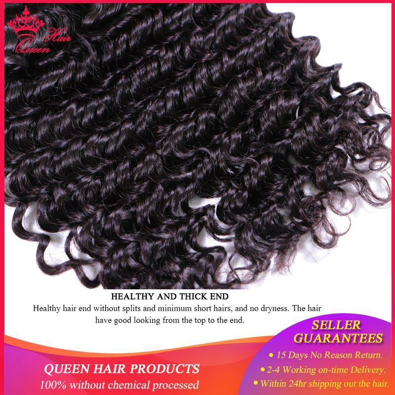 Picture of Brazilian Deep Wave Hair Weave Bundles 100% Human Hair Weaving 10''- 28'' Natural Color Free Shipping Queen Hair Products