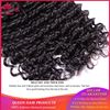 Picture of Queen Hair Products Brazilian Deep Wave Bundles Deal 3pcs/lot Natural Color 1B Hair Weave 100% Human Hair Weaving
