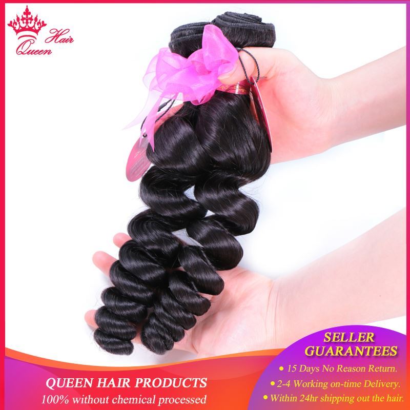 Photo de Queen Hair Products Brazilian Loose Wave Virgin Hair 100% Unprocessed Human Hair Extension Good Quality Tangle Free 3pcs/lot DHL Free Shipping