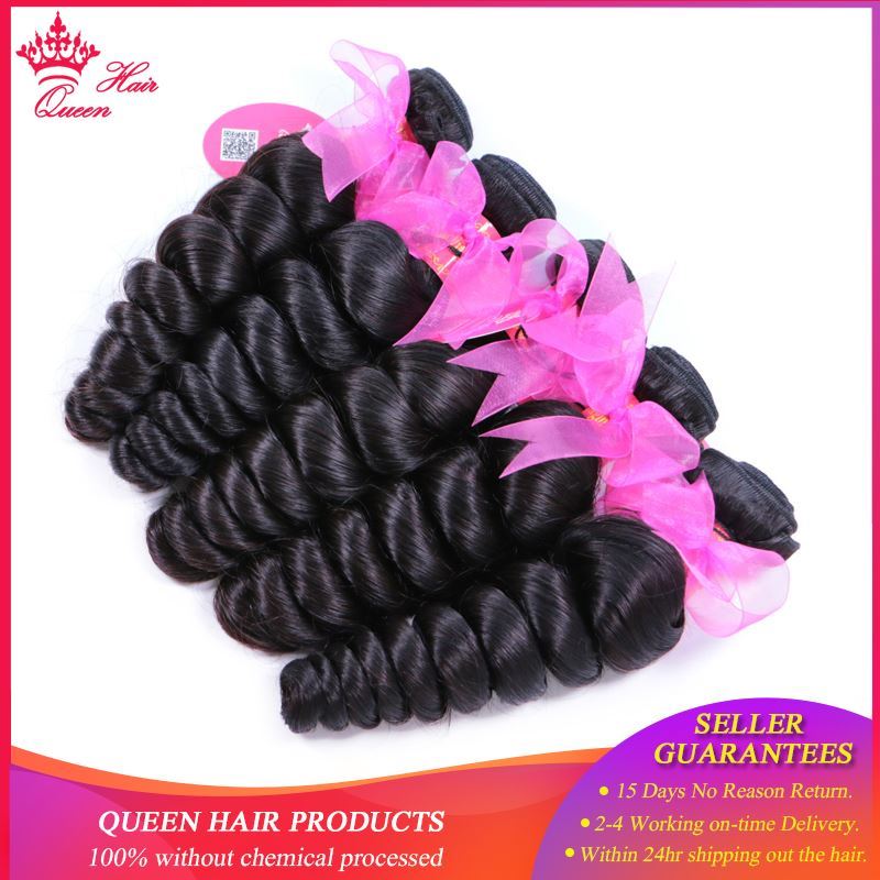 Photo de Queen Hair Products Brazilian Loose Wave Virgin Hair 100% Unprocessed Human Hair Extension Good Quality Tangle Free 3pcs/lot DHL Free Shipping