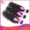 Picture of Queen Hair Products Brazilian Virgin Hair Water Wave Natural Color #1B 100% Unprocessed Human Hair Weave Hair Extension 3pcs/lot