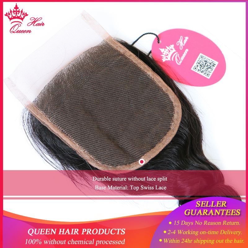 Picture of Queen Hair Products Brazilian Loose Wave Bundles with Closure 100% Human Hair 3 Bundles With Lace Closure Fast Free Shipping