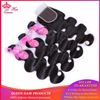 Photo de Brazilian Hair Weave Bundles with Closure Body Wave Hair Extension 4pcs/lot Virgin Human Hair weaving Queen Hair Products