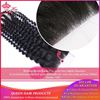 Photo de Queen Hair Products Brazilian Kinky Curly Virgin Hair Lace Closure 4"x4"100% Human Hair Free Part Style Natural Color