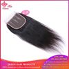 Photo de Queen Hair Products Lace Closure Brazilian Straight Virgin Human Hair Natural Color 4x4 Three Part Top Swiss Shipping Free