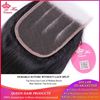 Picture of Queen Hair Products Lace Closure Brazilian Straight Virgin Human Hair Natural Color 4x4 Three Part Top Swiss Shipping Free