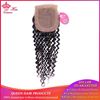 Picture of Queen Hair Products Brazilian Virgin Hair Deep Wave Silk Base Closure 100% Human Hair 3.5"*4" Swiss Lace Natural Color
