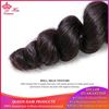Picture of Queen Hair Products Silk Base Closure Brazilian Virgin Hair Loose Wave 100% Human Hair Swiss Lace Natural Color