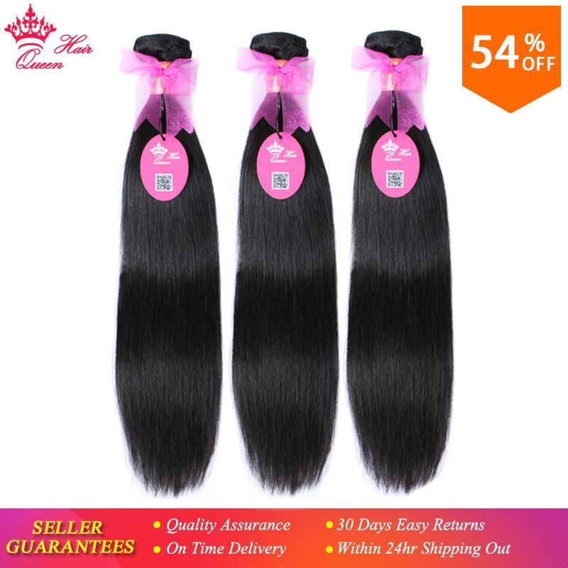 Photo de Queen Hair Products Brazilian Virgin Hair Straight 100% Unprocessed Human Hair No Shedding No Tangle Fast Shipping 3pcs/Lot