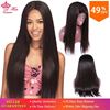 Photo de Queen Hair Lace Front Human Hair Wigs For Black Women Pre Plucked 130% Density Brazilian Hair Natural Straight Wig Remy Glueless