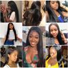 Photo de Queen Hair Lace Front Human Hair Wigs For Black Women Pre Plucked 130% Density Brazilian Hair Natural Straight Wig Remy Glueless