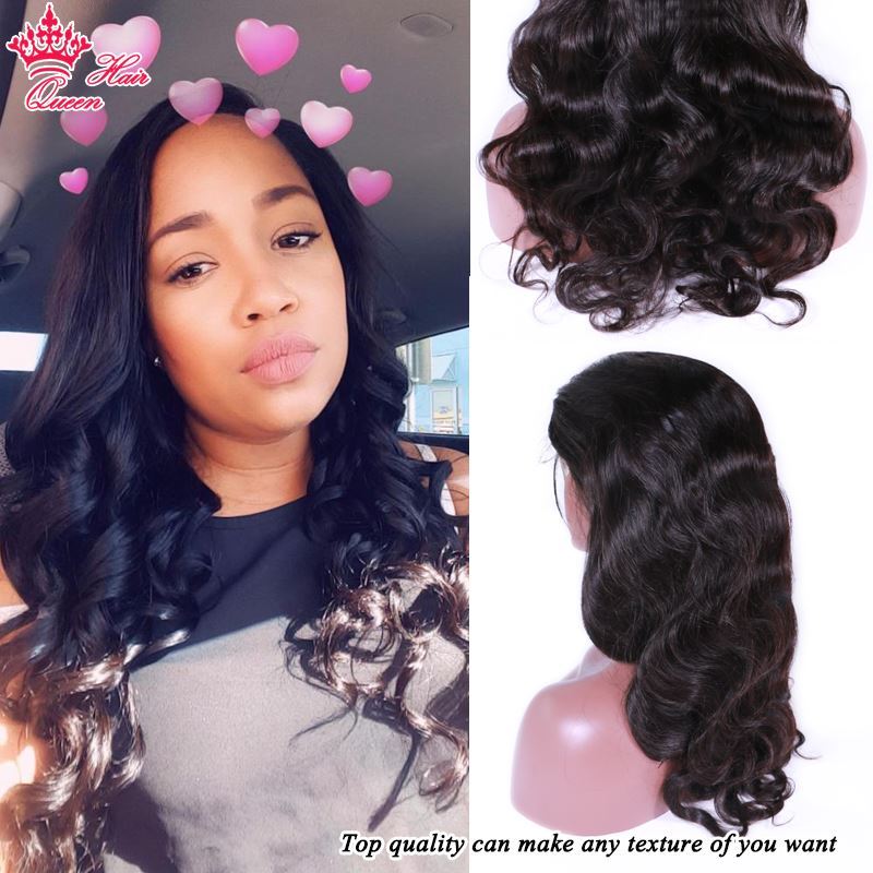 Photo de Queen Hair Products Body Wave Lace Front Human Hair Wigs Pre-plucked 100% Human Hair Frontal Wigs Natural Color For Black Women