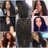 Picture of Queen Hair Products Deep Wave Lace Front Wigs Brazilian Human Hair Pre Plucked Lace Frontal Wig Natural Color For Black Women