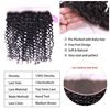 Picture of Queen Hair Products Deep Curly wave Brazilian Virgin Human Hair Lace Frontal Closure 13"x4" ear to ear 10"-20" Natural Color 1B