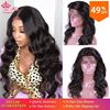 Photo de Queen Hair Products Body Wave Lace Front Human Hair Wigs Pre-plucked 100% Human Hair Frontal Wigs Natural Color For Black Women