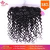 Photo de Queen Hair Brazilian Water Wave 13*4 Ear To Ear Lace Frontal Closure Virgin Hair Weave Bundles 100% Human Hair Shipping Free