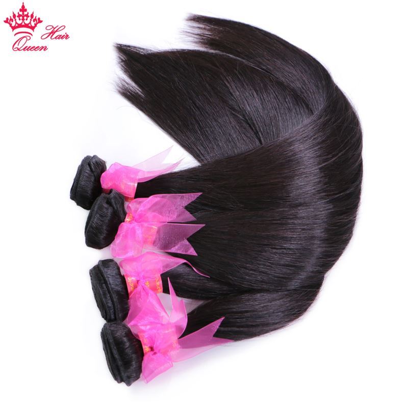 Photo de Queen Hair Brazilian Straight Hair Weave 3Bundles With 1 Piece Lace Frontal Closure Virgin Human Hair Bundles Deal Free Shipping