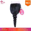 Picture of Queen Hair Products Brazilian Virgin Hair Swiss Lace Closure Loose Wave 100% Human Hair 4X4 Free Shipping