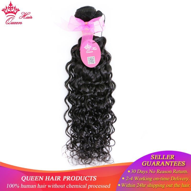 Photo de Queen Hair Products Brazilian Water Wave Hair Natural Color 10" - 28" 1 Piece Ali 100% Human Hair Weave Bundles Free Shipping