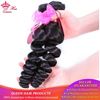 Picture of 100% Human Hair Brazilian Loose Wave Bundles 1/3/4 Natural Color #1B Remy Weave Fast Shipping Queen Hair Products Double weft