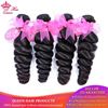 Photo de Queen Hair Products Brazilian Loose Wave Hair weave Bundles 4Pcs/Lot 100% Human Hair Extension Natural Color  Free Shipping