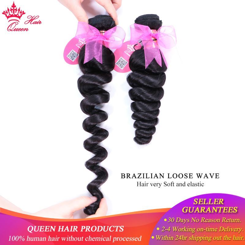 Photo de Brazilian Loose Wave Bundles Deal 3pcs/lot 100% Human Hair Extensions Natural Color Hair Weave Bundle Queen Hair Products