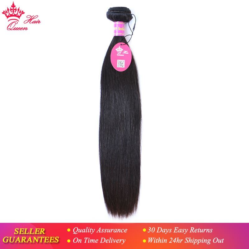 Picture of Queen Hair Products Brazilian Virgin Hair Weaving Straight Human Hair Weft Bundles 08"- 28" Can Be Dyed Free Shipping