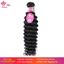 Picture of Queen Hair Products Virgin Human Hair 1 Piece Deep Wave Bundles Unprocessed Brazilian Human Hair Weave Double Weft Natural Color