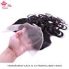 Picture of Queen Hair Products Body Wave Transparent Lace Frontal Closure 13x4 Brazilian Virgin Hair Natural Color 100% Human Hair