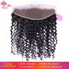 Picture of Queen Hair Products Deep Curly wave Brazilian Virgin Human Hair Lace Frontal Closure 13"x4" ear to ear 10"-20" Natural Color 1B