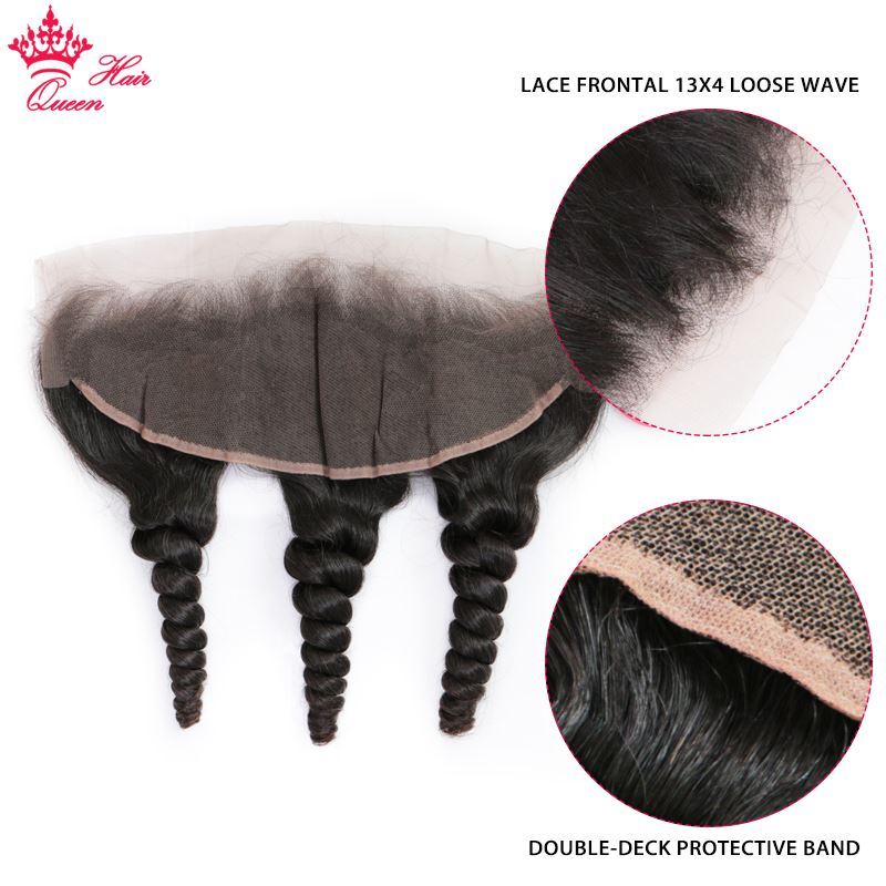 Photo de Queen Hair Products Loose Wave 13x4 Ear To Ear Pre Plucked Lace Frontal Closure Brazilian Virgin Hair 10" - 18" Free shipping