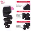 Photo de Queen Hair Products Peruvian Virgin Hair Body Wave 4 Bundles With Closure 100% Human Hair 5pcs/lot Bundles with Lace Closure