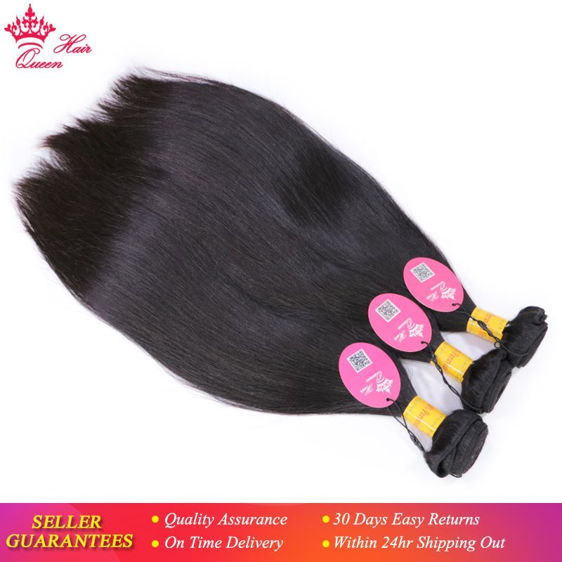 Photo de Peruvian Virgin Straight Hair Weaving Natural Color 100% Unprocessed Human Hair Weft Bundles Deal Free Shipping Queen Hair