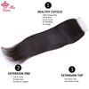 Picture of Queen Hair Peruvian Virgin Straight Hair 3 Bundles With Closure 100% Unprocessed Human Hair Weave Bundles With Lace Top Closure