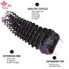 Photo de Queen Hair 100% Unprocessed Human Hair Peruvian Deep Wave Virgin Hair 3 Bundles with Lace Closure, Bundle with Closure 4pcs/lot