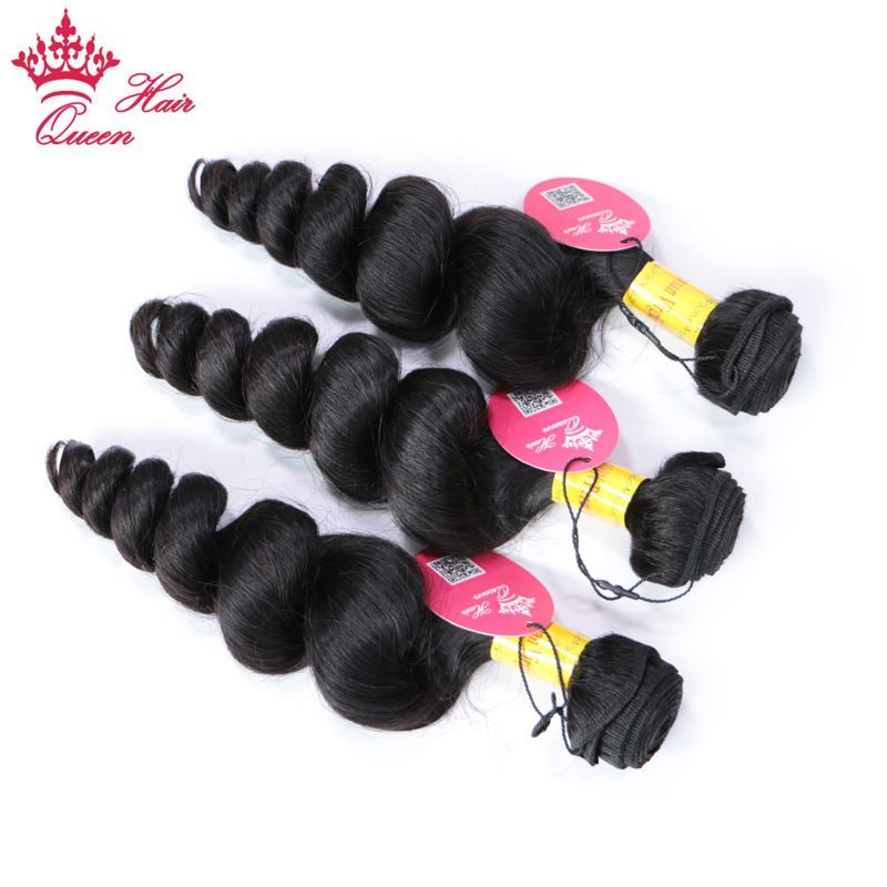 Photo de Queen Hair Loose Wave Peruvian Virgin Human Hair Weave 1/3 Pcs Wefts Natural Color Unprocessed Hair Bundles Waving Free Shipping