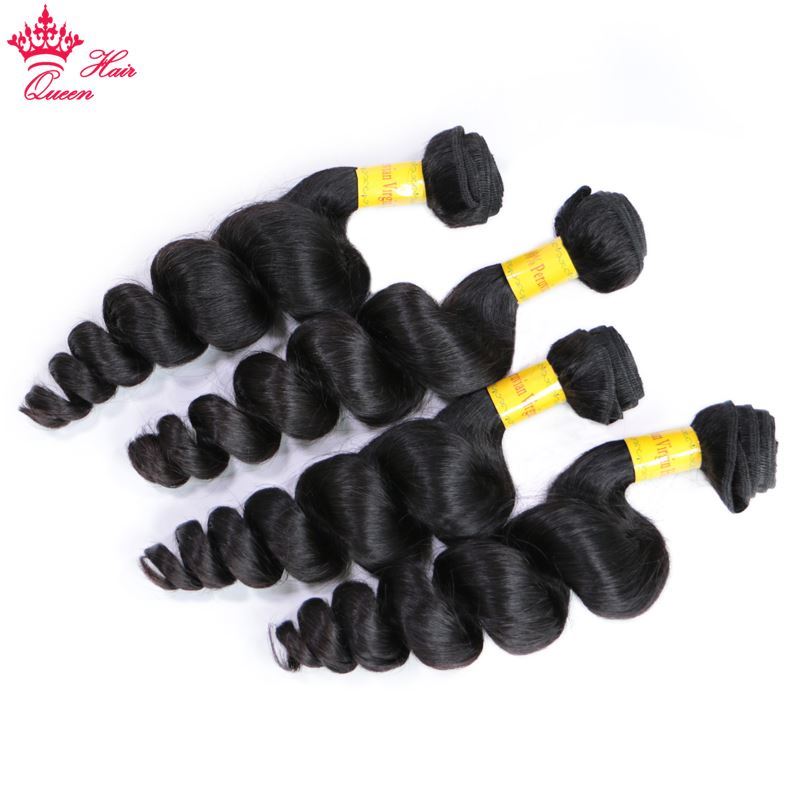 Photo de Queen Hair Loose Wave Peruvian Virgin Human Hair Weave 1/3 Pcs Wefts Natural Color Unprocessed Hair Bundles Waving Free Shipping