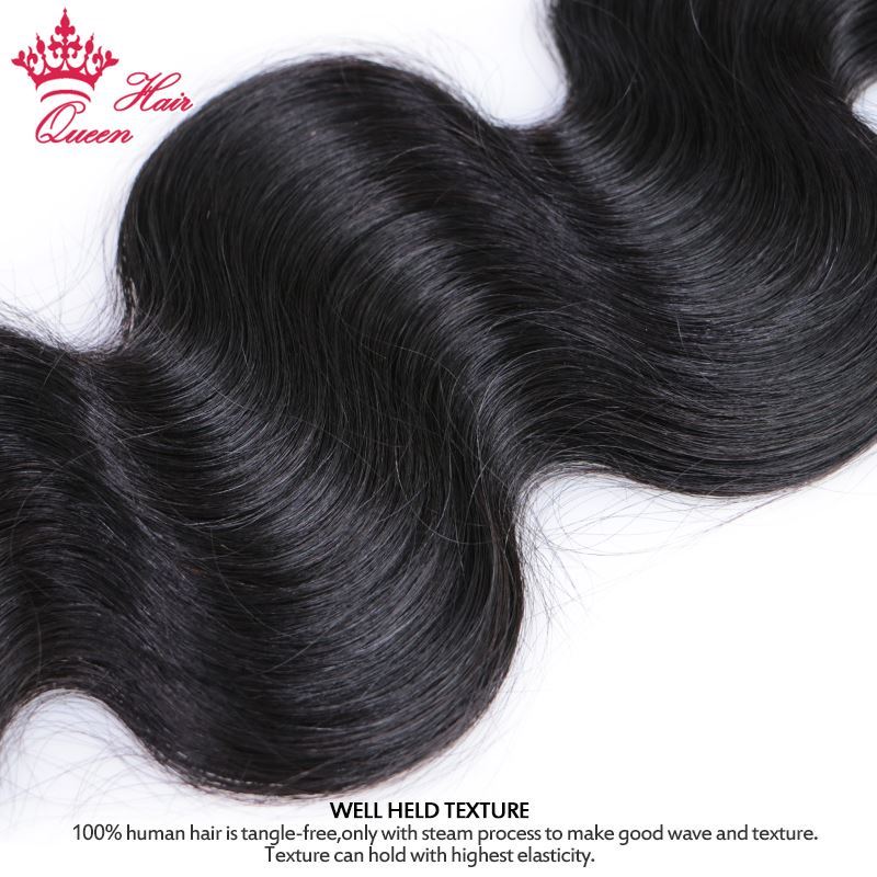 Picture of Indian Human Hair Weave Bundle Body Wave Bundles Hair Extensions 1B Natural Color Queen Hair Can Be Dyed Fast Free Shipping