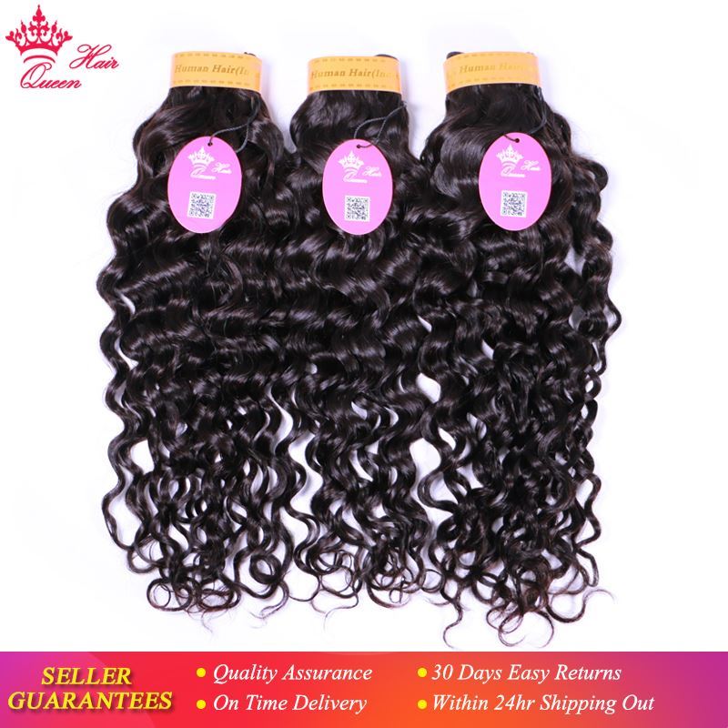 Photo de Queen Hair Products Water Wave Human Hair Bundles Indian Hair Weave Bundles 3 Bundles Hair extensions Free Shipping