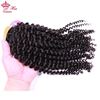 Photo de Queen Hair Extension 100% Human Hair Weave Bundles With Closure Indian 3 pcs Kinky Curly Bundles With Lace Closure