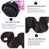 Picture of Queen Hair Products Malaysian Body Wave Bundles Deal 3pcs Natural Color #1B 100% Human hair Weave Bundles Virgin Hair Extensions