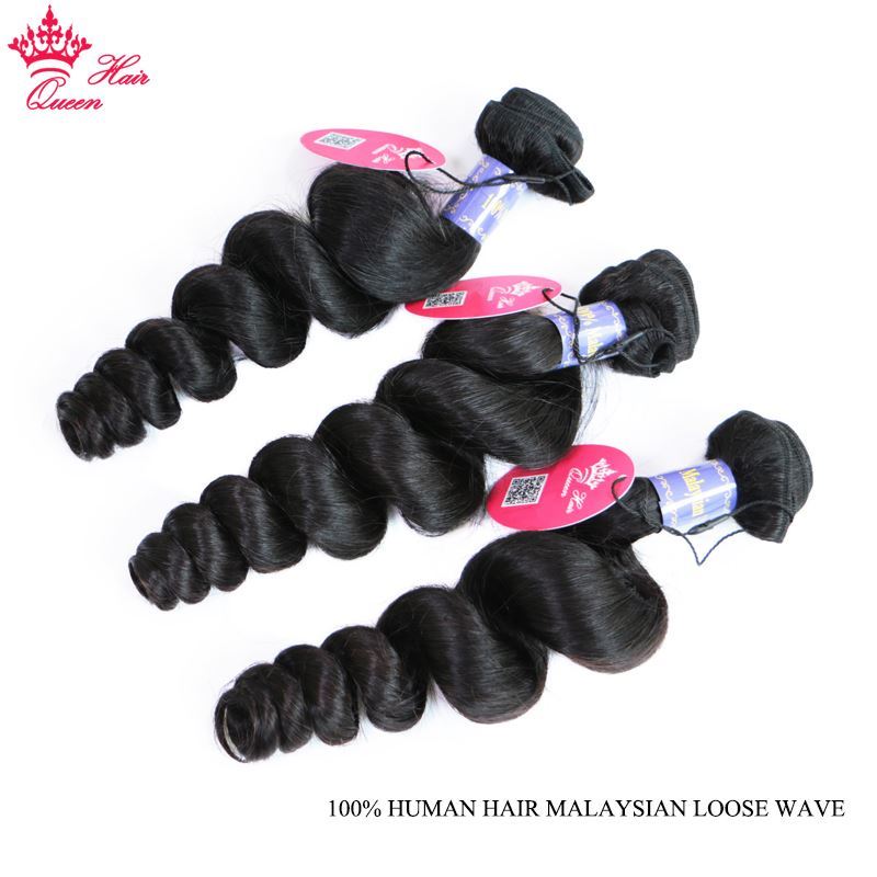 Picture of Queen Hair Company Malaysian Loose Wave Bundles Deal 3pcs 100% Human Hair Extension Natural Color Hair Weave Free Shipping